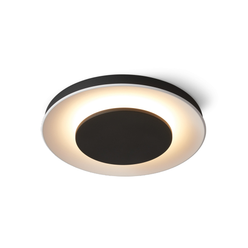 Plafón circular de aluminio 36W diámetro 46cm negro